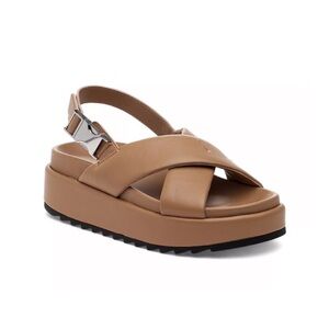 NWT J/SLIDES SEVY Nude Leather Sandal